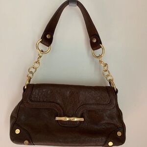Vintage Elaine Turner leather shoulder bag/baguette